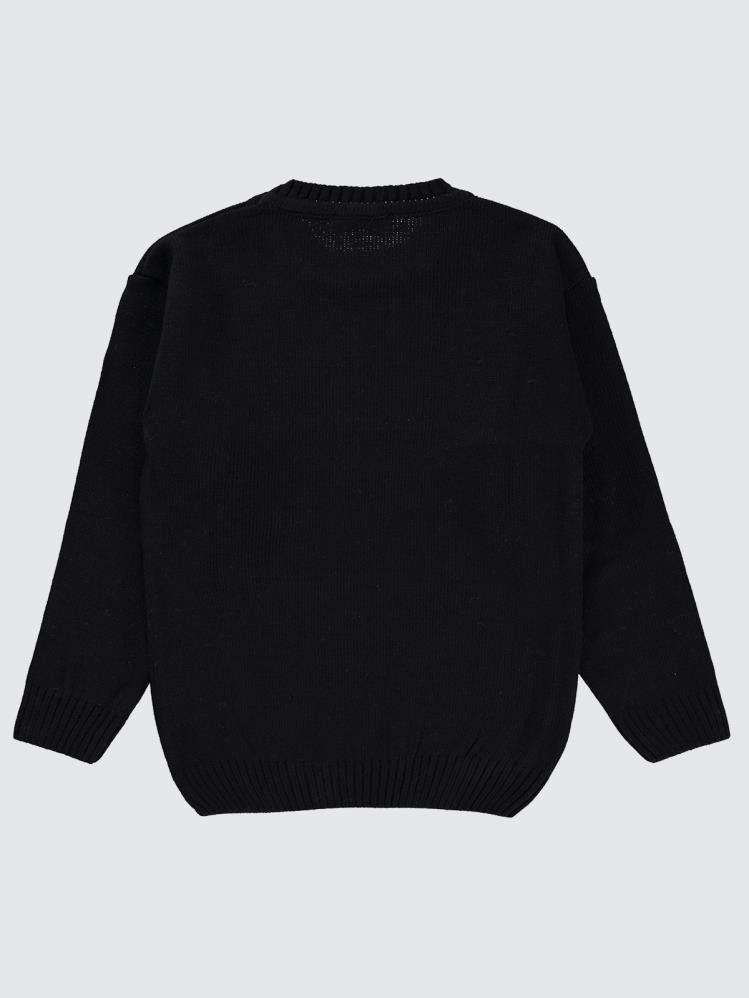 Civil Boys Huston Team Baskılı 6-9 Yaş Kazak - Siyah