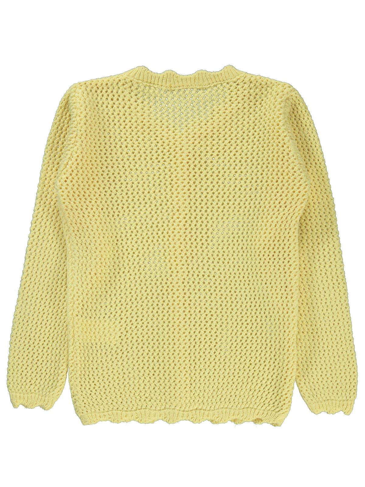 Civil Girls Acur Örgü 6-9 Yaş Hırka - Sarı