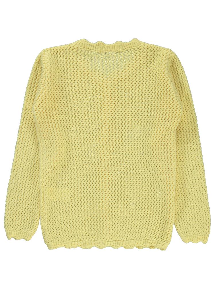 Civil Girls Acur Örgü 6-9 Yaş Hırka - Sarı