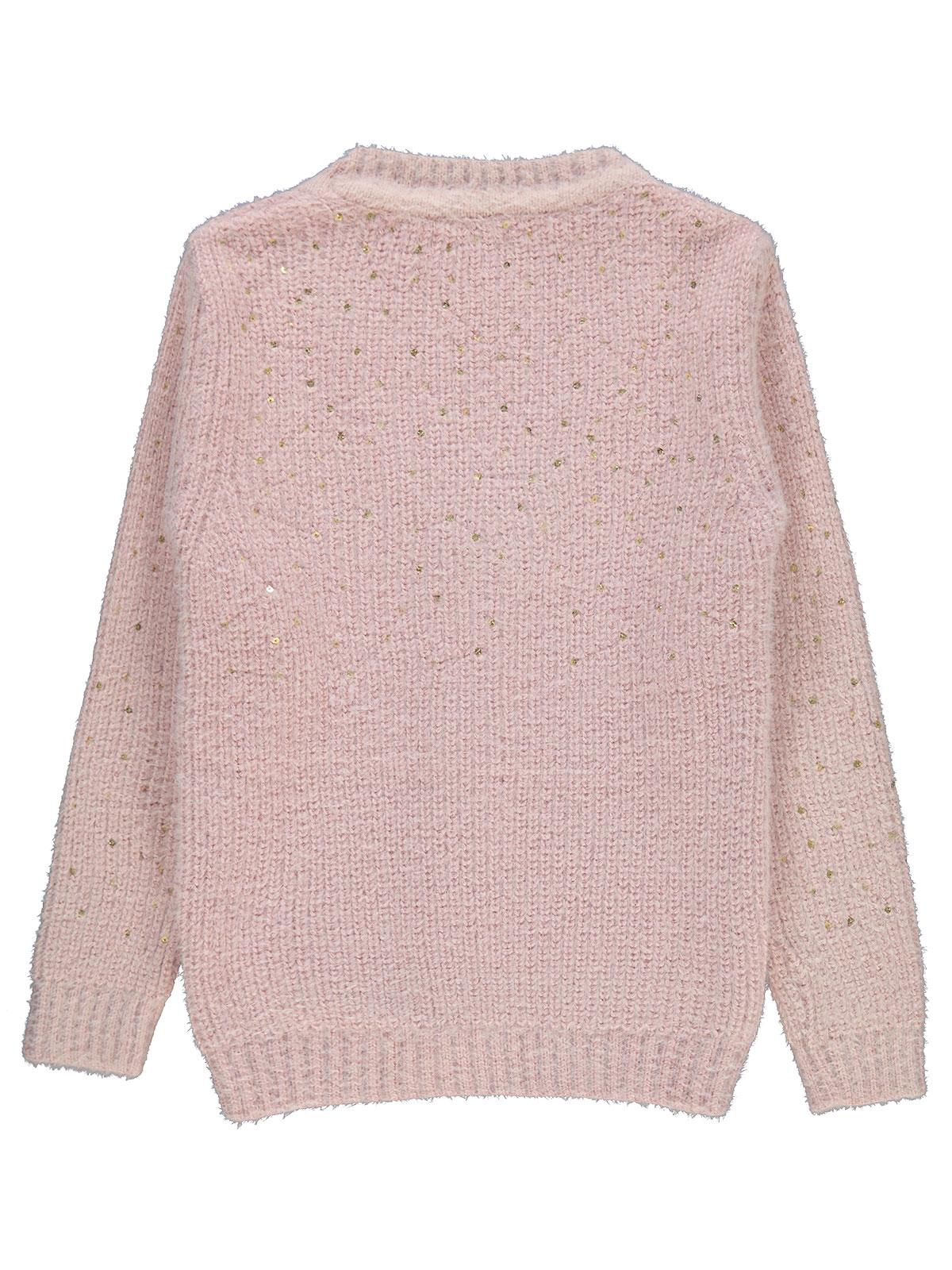 Civil Girls Pul Nakışlı 6-9 Yaş Hırka - Pudra