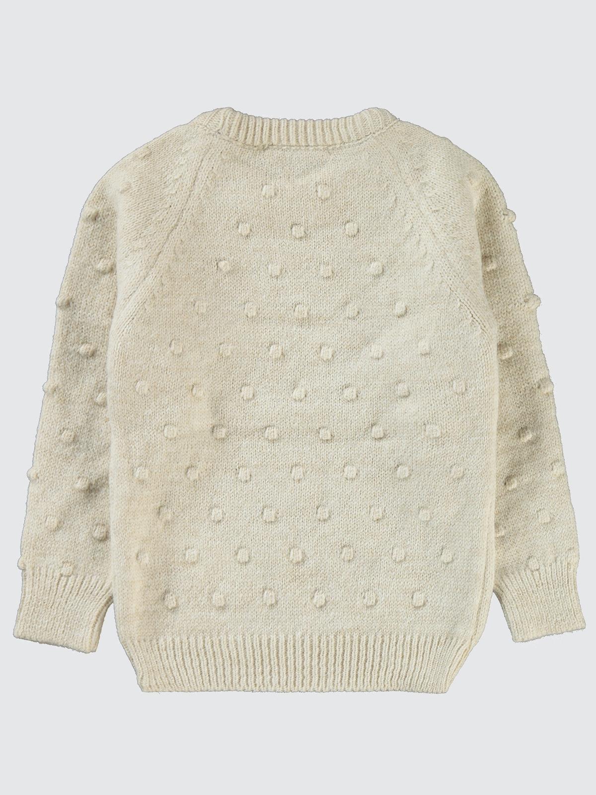 Civil Girls Nohut Desenli 2-5 Yaş Kazak - Bej