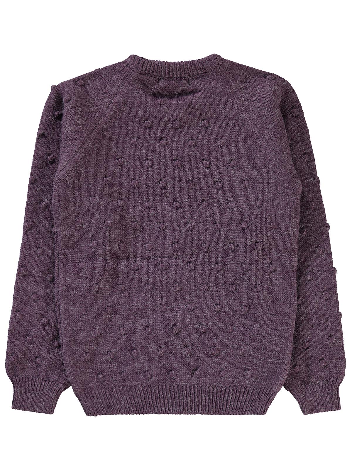 Civil Girls Nohut Desenli 6-9 Yaş Kazak - Lila