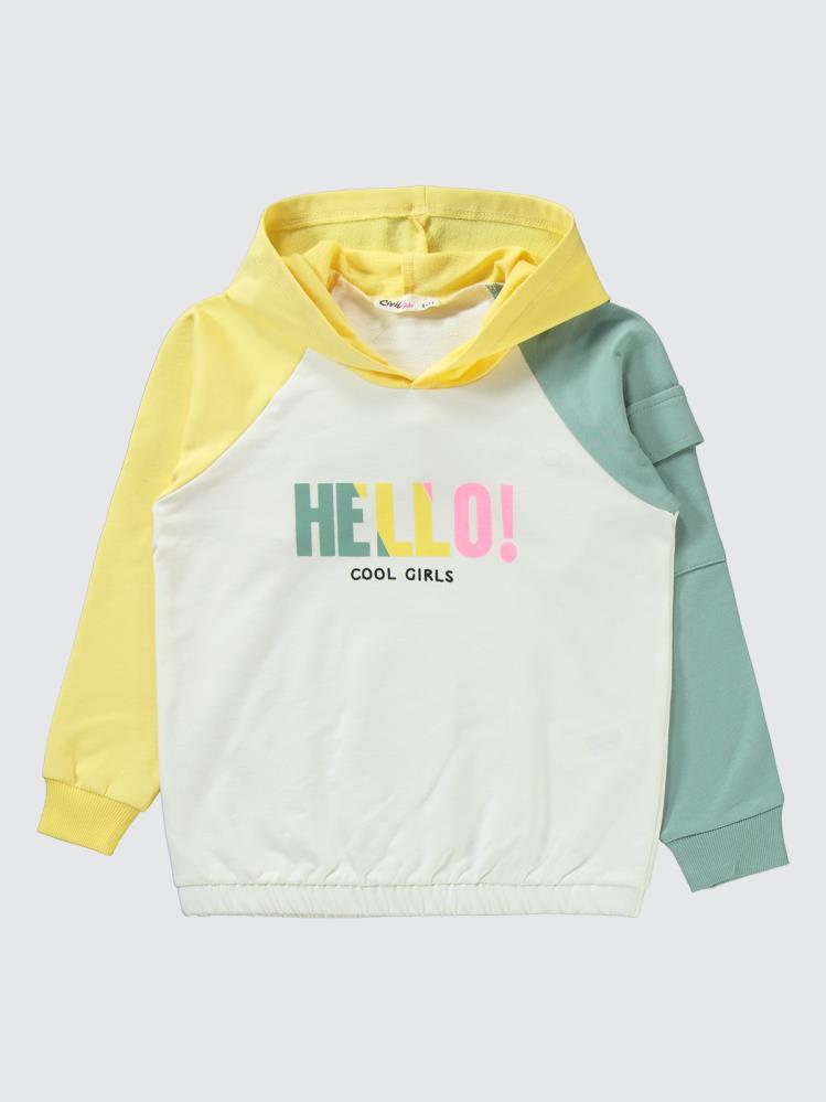 Civil Girls Hello Baskılı 6-9 Yaş Eşofman Takımı - Yeşil