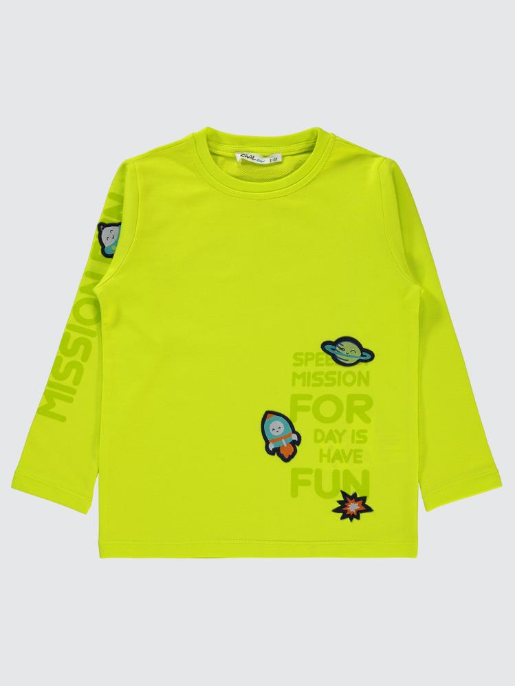 Civil Boys Mıssıon Baskılı 2-5 Yaş Sweatshirt - Sarı
