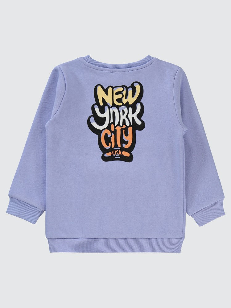 Civil Boys Newyork City Baskılı 2-5 Yaş Sweatshirt - Mavi