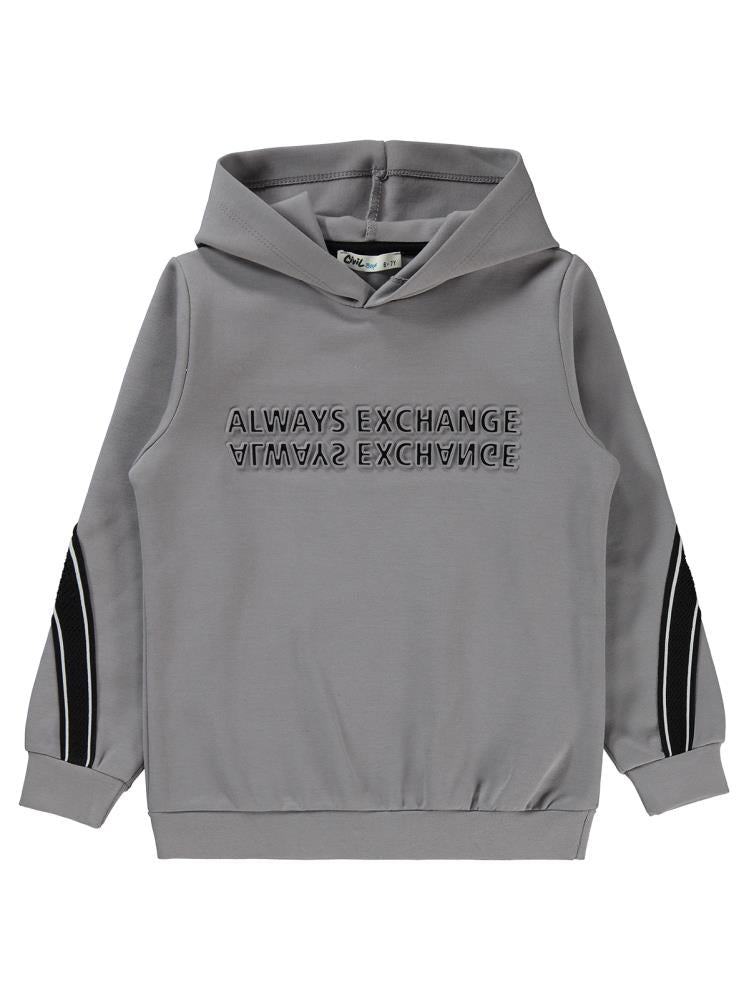 Civil Boys Always Change Baskılı 6-9 Yaş Sweatshirt - Gri