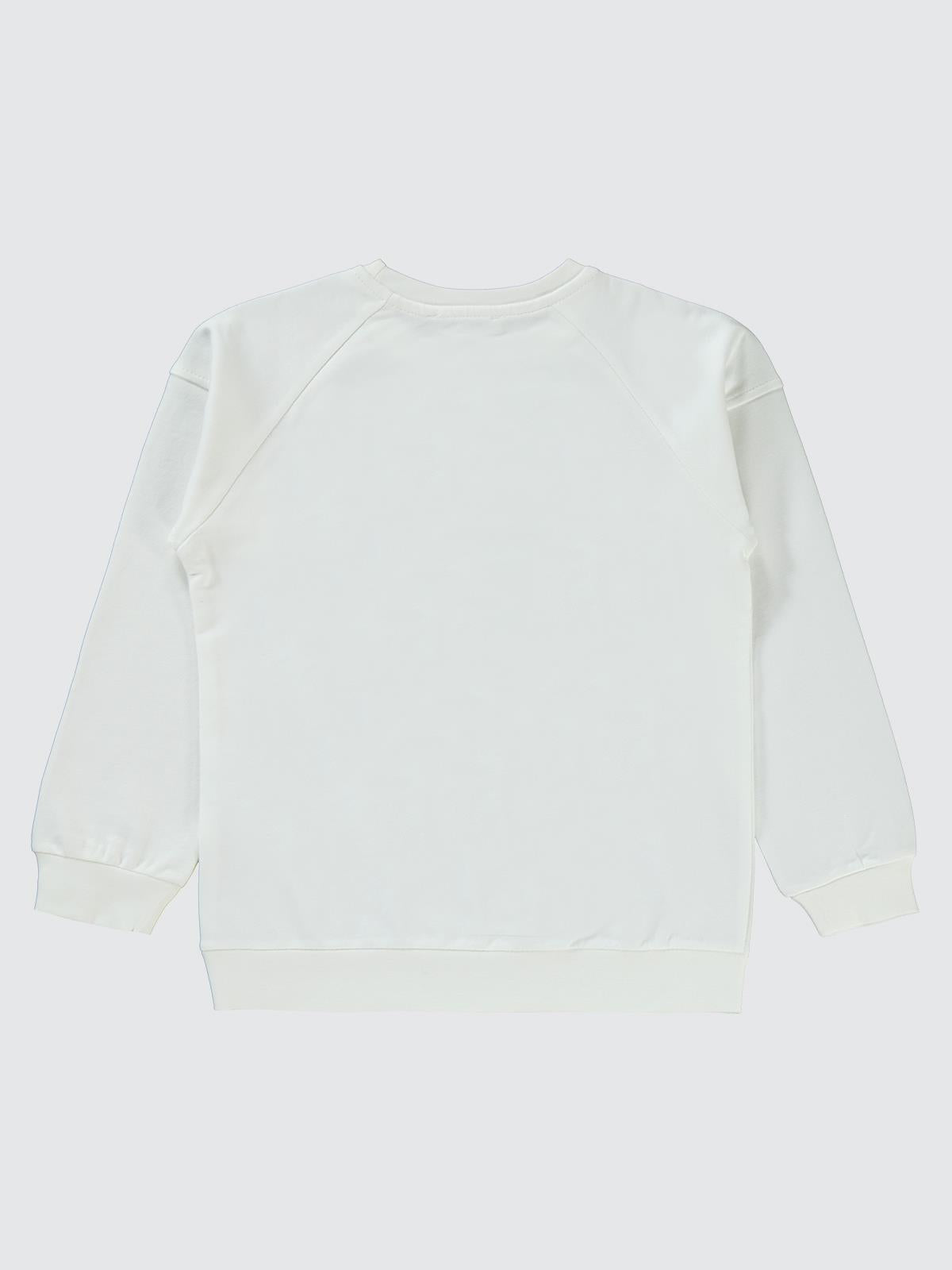 Civil Erkek Çocuk Brokoklyn Nakışlı Sweatshirt | 2 İp Uzun Kol | Okul Kreş ve Günlük Kullanım - Ekru