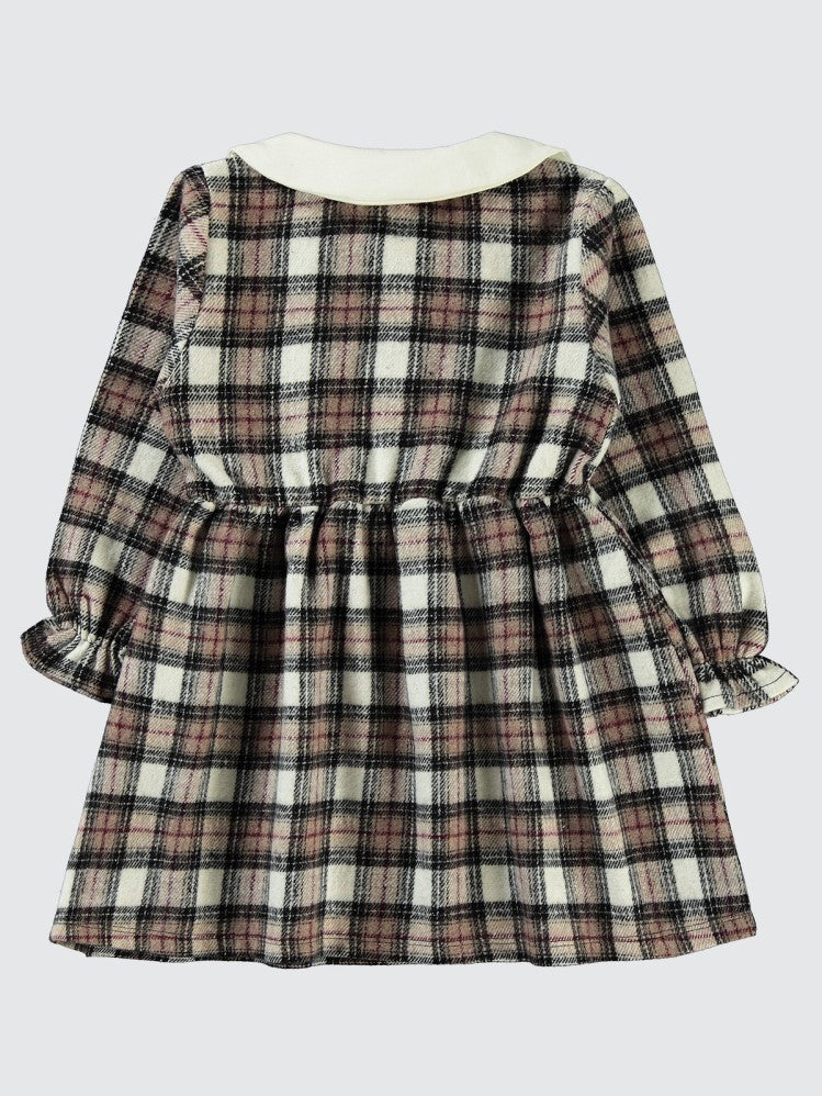 Civil Girls Yakalı 2-5 Yaş Elbise - Bej