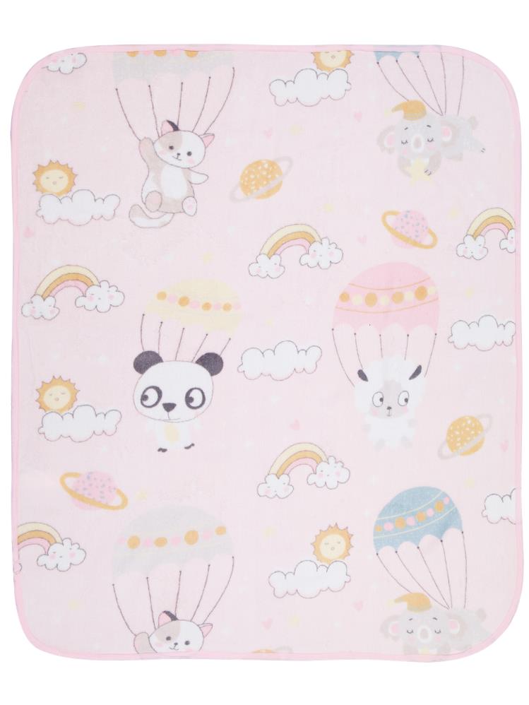 Civil Gökyüzü Empirme Baskılı Battaniye - Pembe