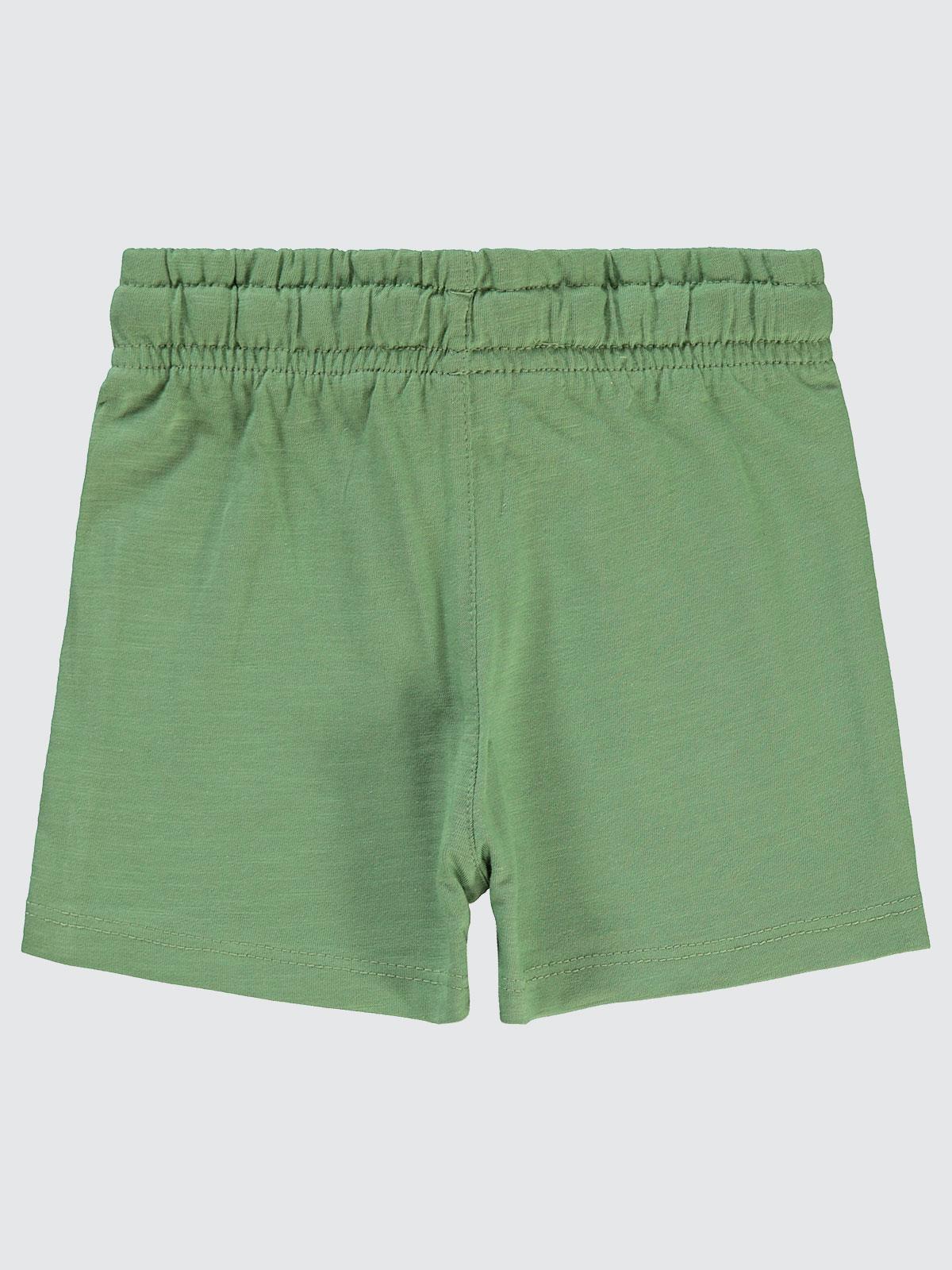 Civil Boys Karalama Hayvanlar Baskılı 2-5 Yaş Şort - Haki