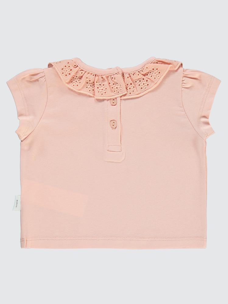 Civil Baby Yaka Brodeli 6-18 Ay Tişört - Pudra