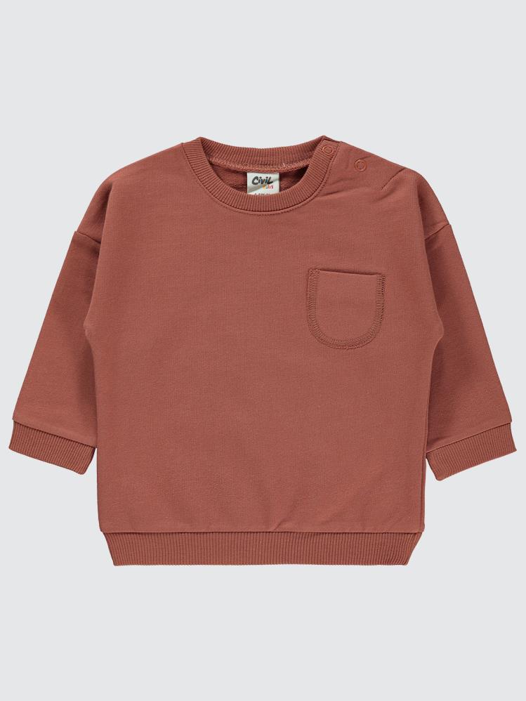 Civil Baby Basic Cepli 6-18 Ay Sweatshirt - Turuncu