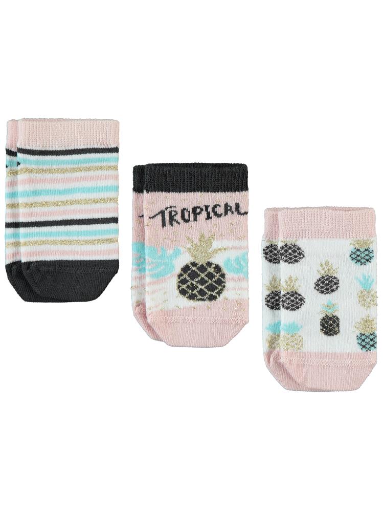 Civil Girls Tropical 3'lü 3-11 Yaş Kız Patik Çorap