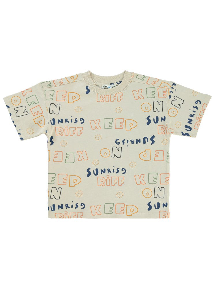 Civil Boys Keep On Empirme Oversize 6-9 Yaş Tişört - Gri