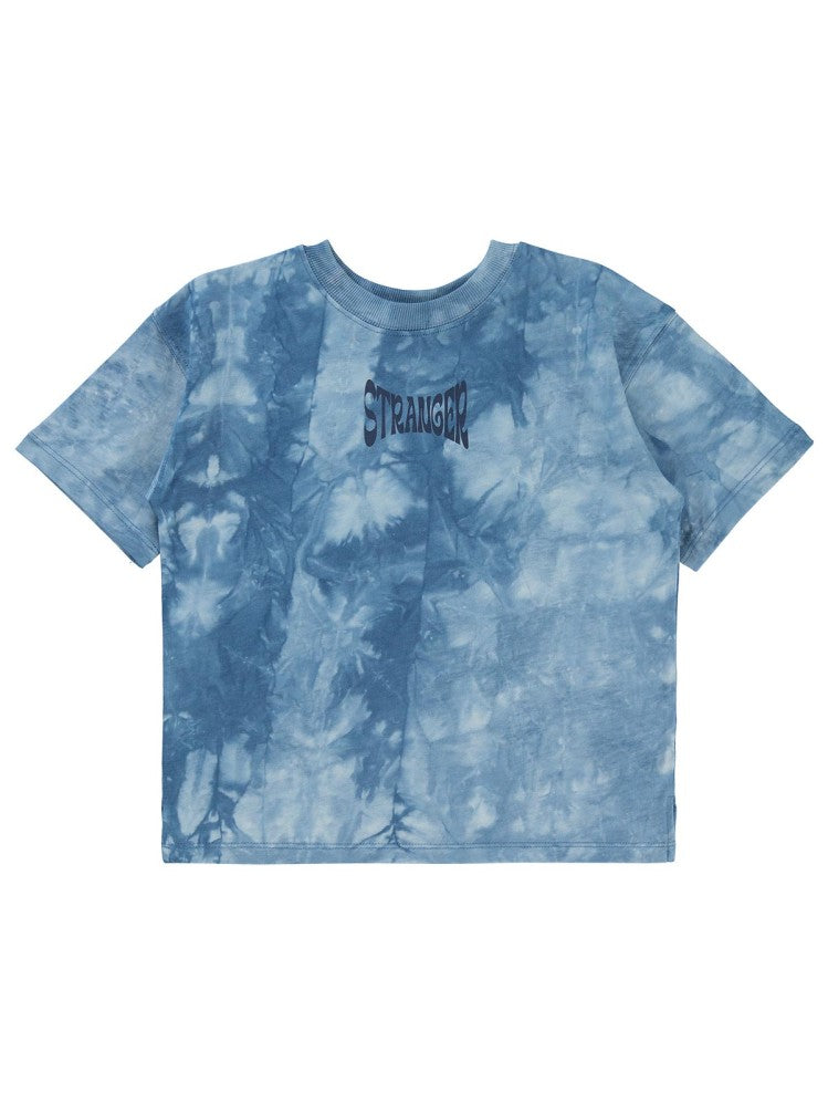 Civil Boys Stranger Baskılı Oversize 10-13 Yaş Tişört - Mavi