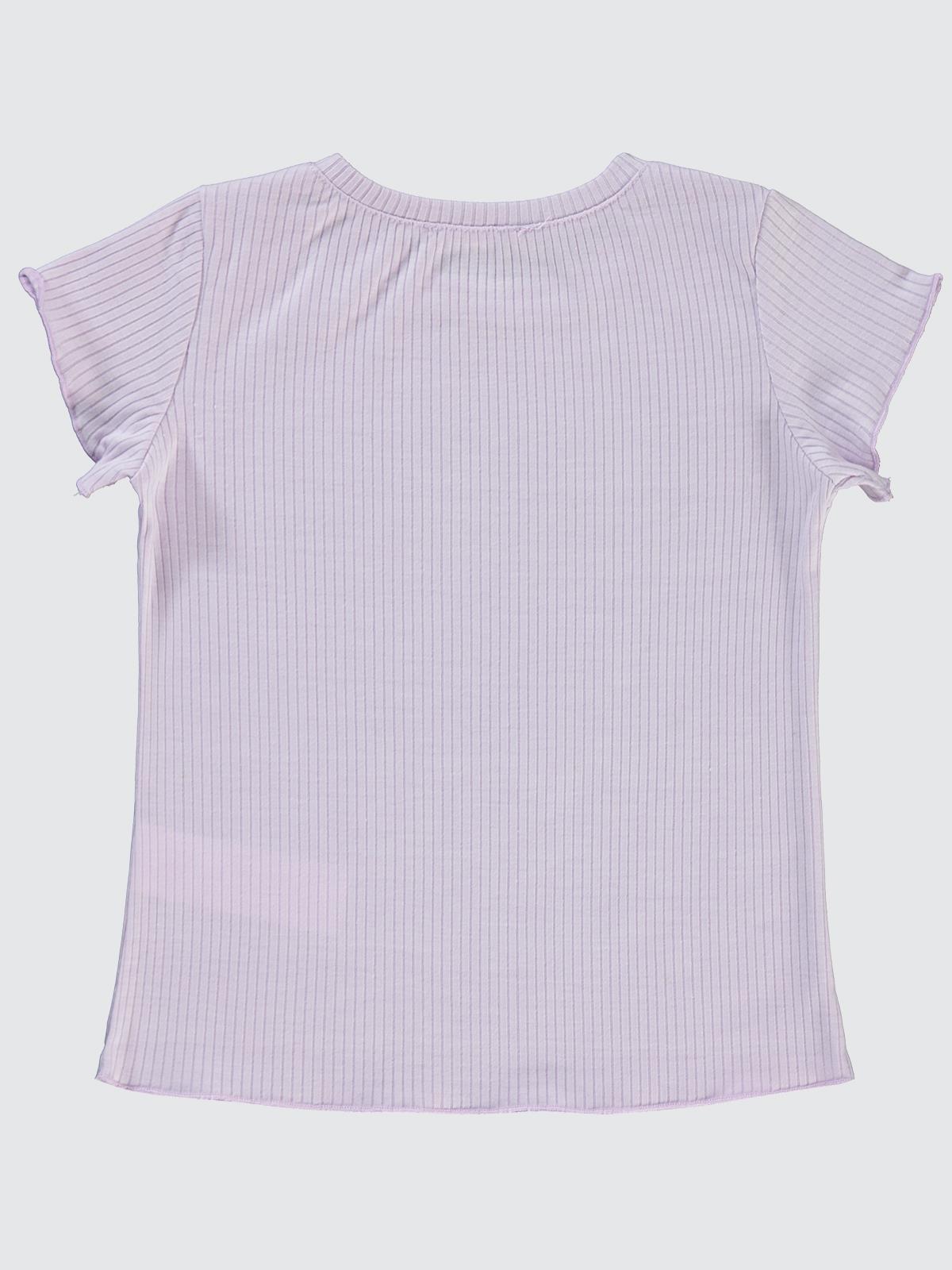 Civil Girls Derby Ribana Trend Taş İşlemeli 2-5 Yaş Tişört - Lila