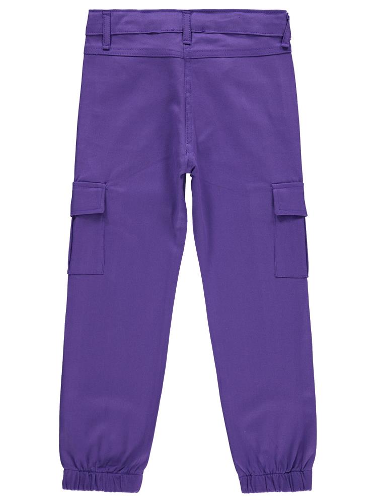 Civil Girls Kargo Cepli 6-9 Yaş Pantolon - Lila