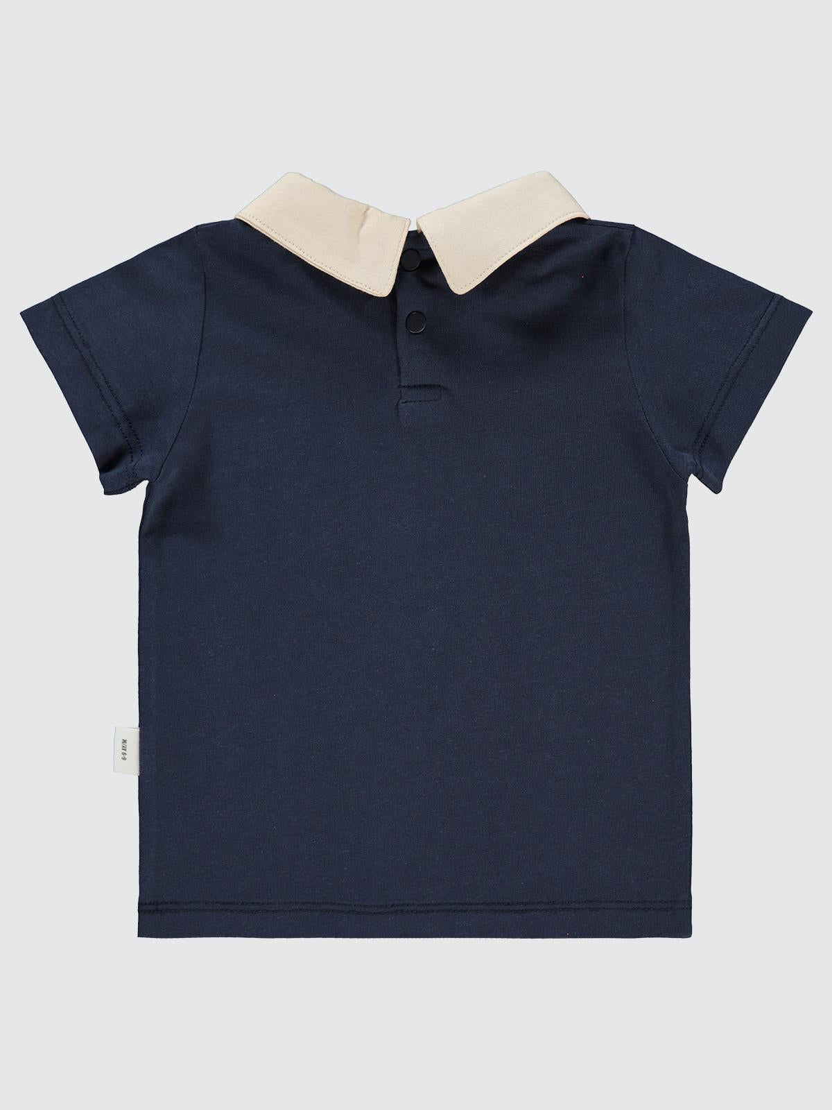 Civil Baby Yelken Nakışlı 6-18 Ay Tişört - Lacivert
