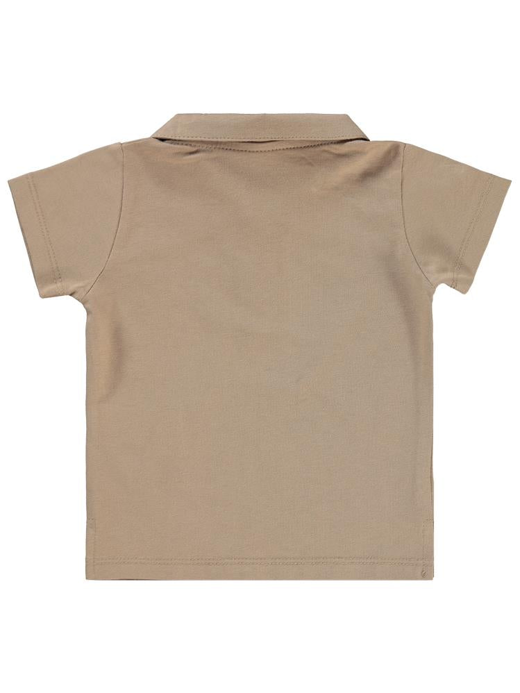 Civil Baby Önden Düğmeli 6-18 Ay Tişört - Bej