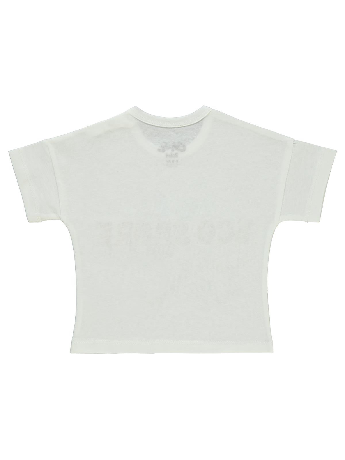 Civil Baby Baskılı 6-18 Ay Tişört - Ekru