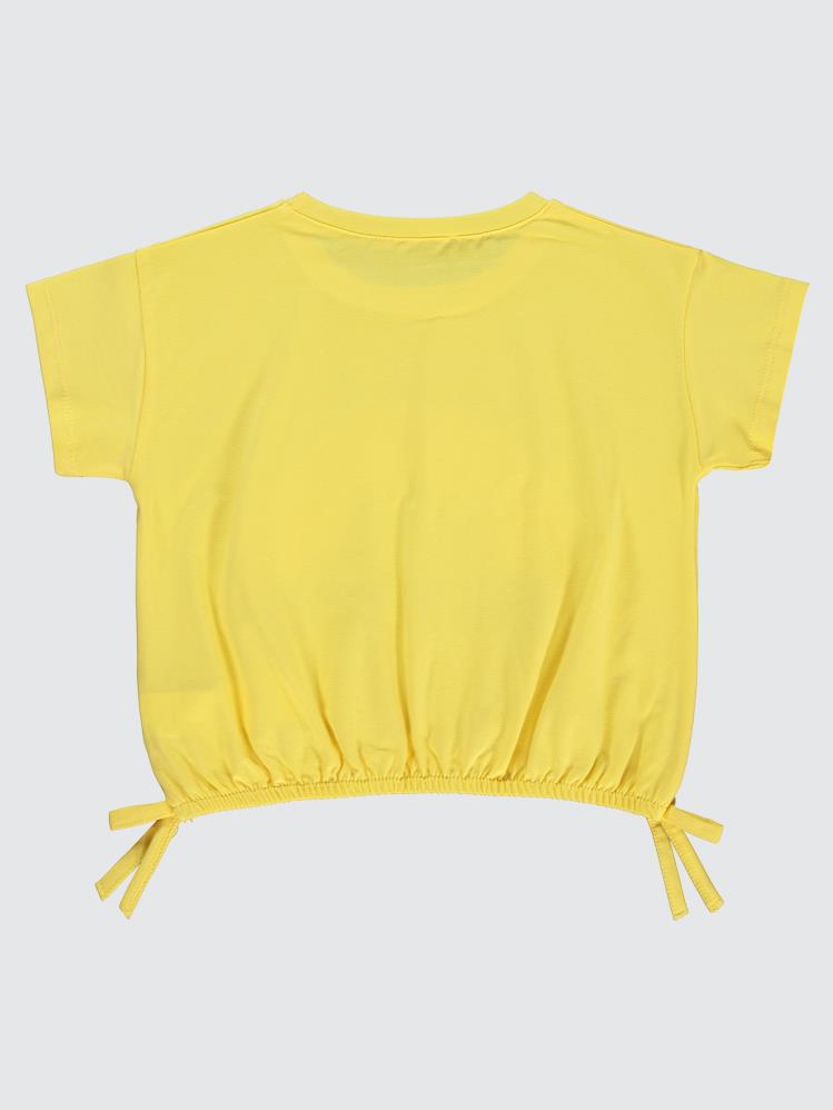 Civil Girls Gökkuşağı Baskılı 2-5 Yaş Tişört - Sarı