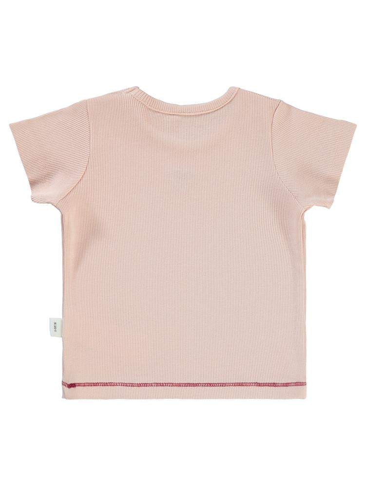 Civil Baby Kalp Lazer Kesim 6-18 Ay Tişört - Pudra