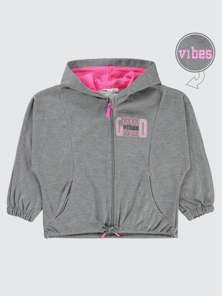 Civil Girls Good Active 6-9 Yaş Hırka - Gri