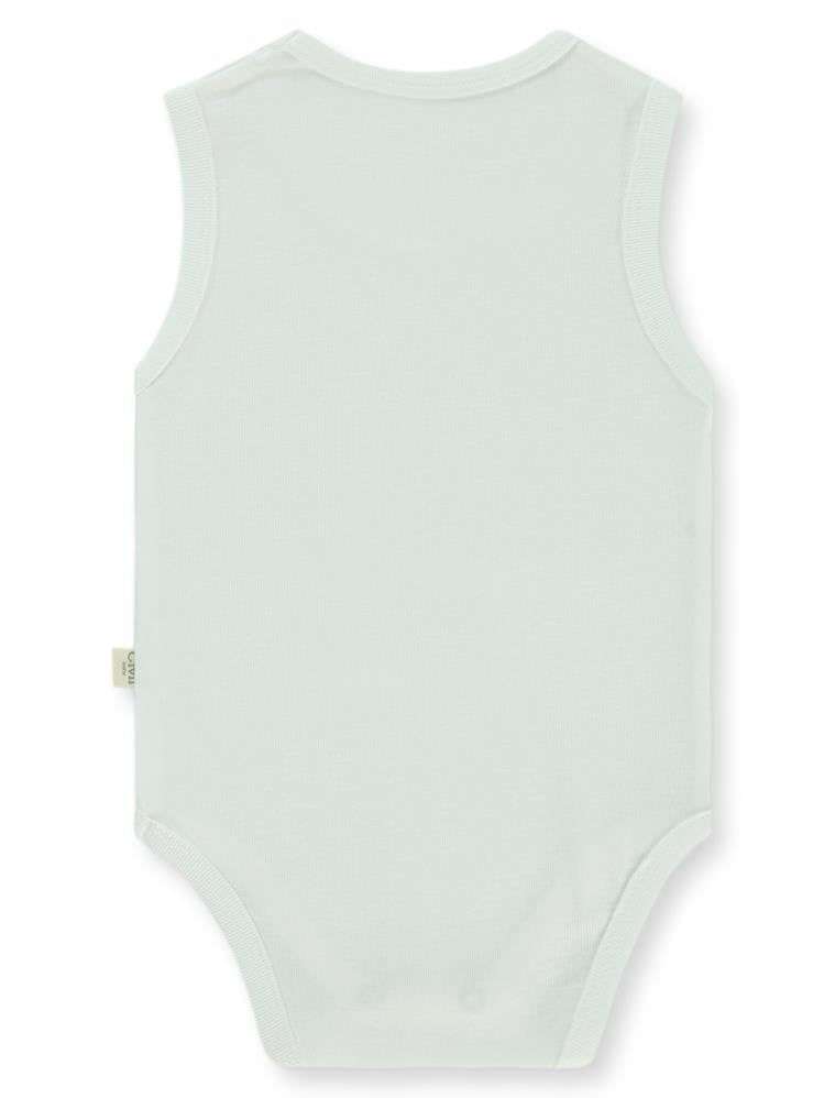 Civil Baby Düz Sıfır Kol 3-9 Ay Çıtçıtlı Badi - Beyaz