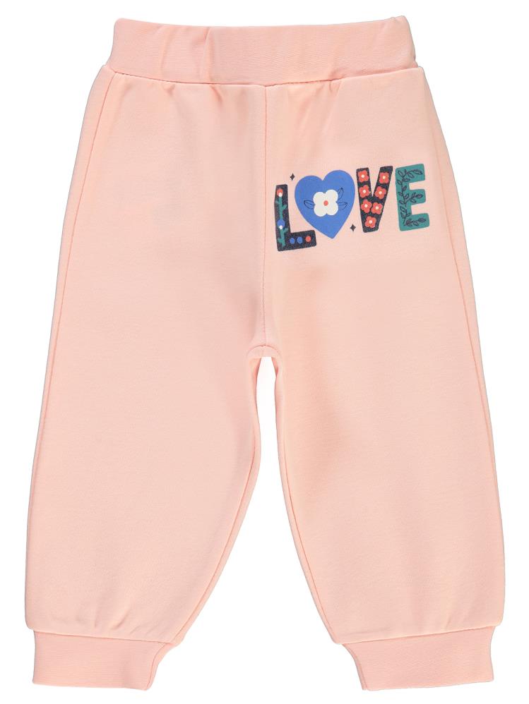 Civil Baby Love Çiçek Baskılı 6-18 Ay Tek Alt Bebe - Pudra