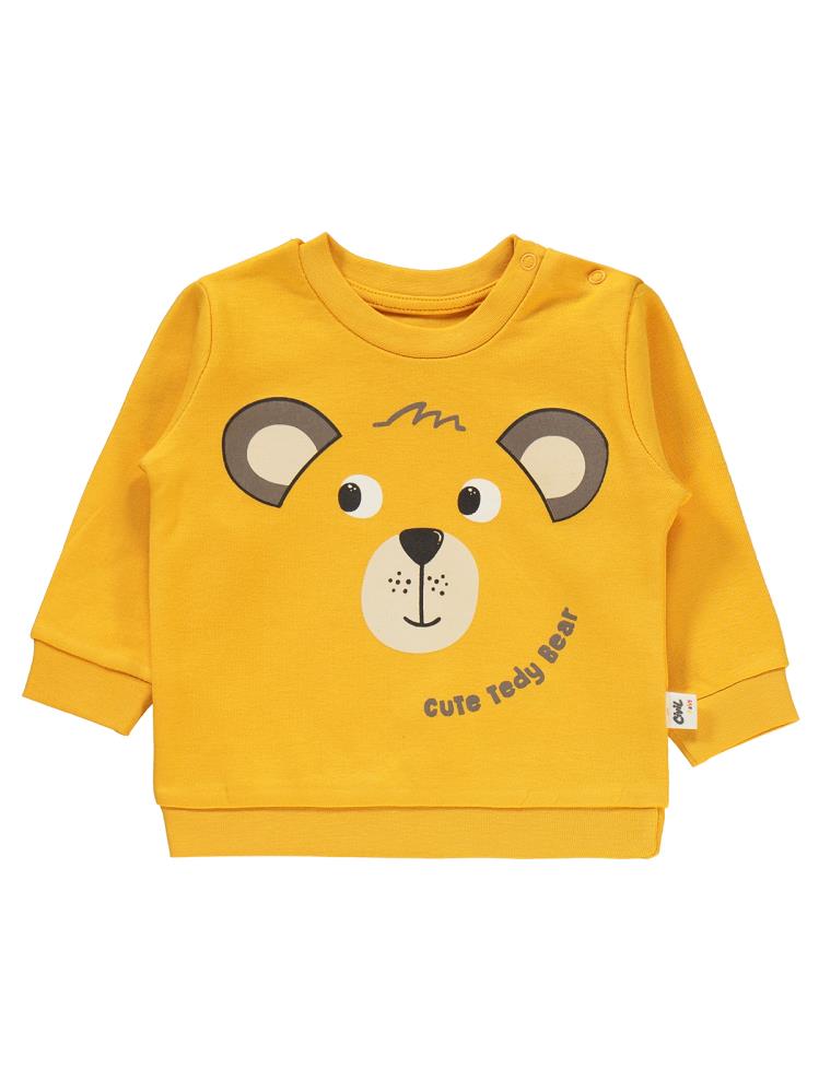 Civil Baby Ayı Baskılı 6-18 Ay Takım - Hardal