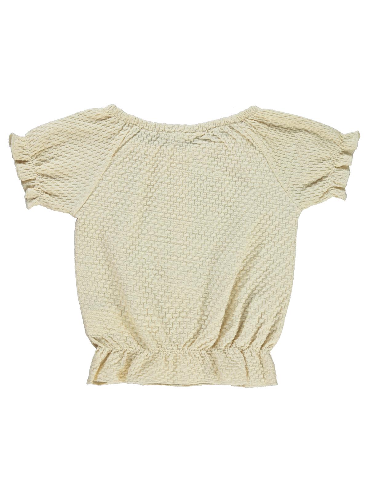 Civil Girls Düğmeli 2-5 Yaş Tişört - Beyaz