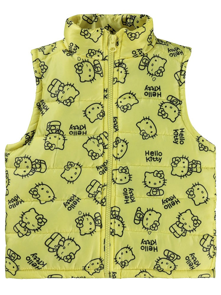 Hello Kitty Baskılı 2-5 Yaş Yelek - Sarı