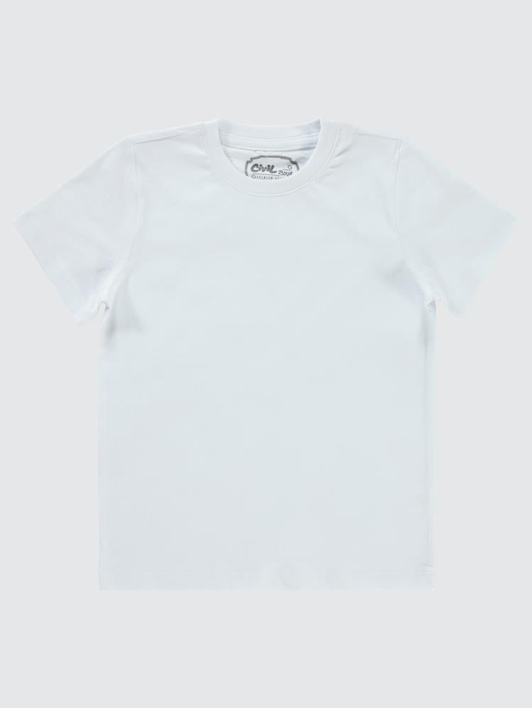 Civil Boys Basic 10-13 Yaş Tişört - Beyaz