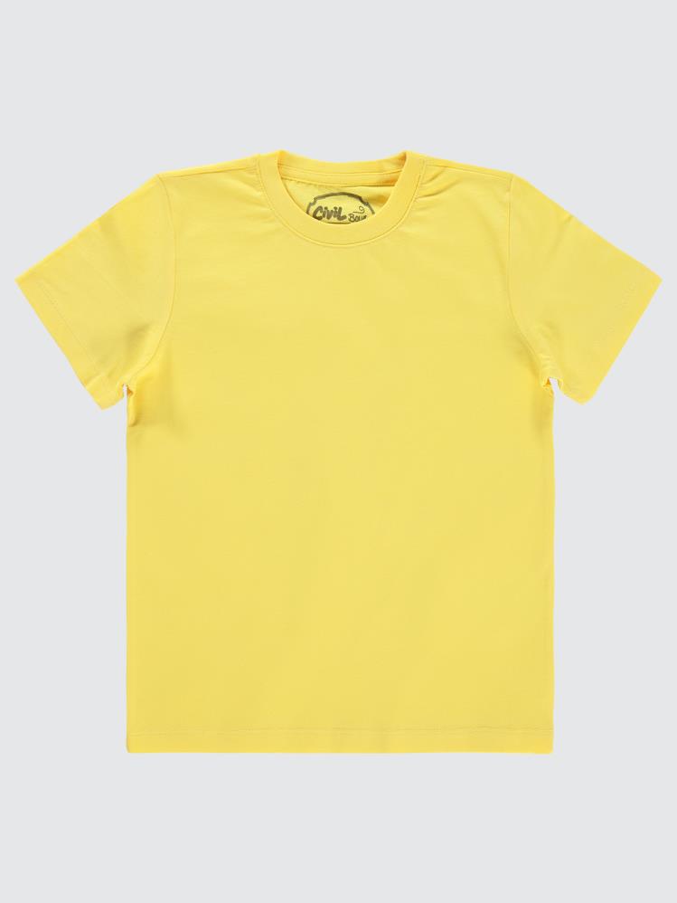 Civil Boys Basic 6-9 Yaş Tişört - Sarı