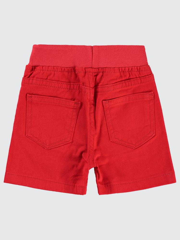 Civil Baby Bel Ribanalı Bağcıklı 6-18 Ay Şort - Kırmızı