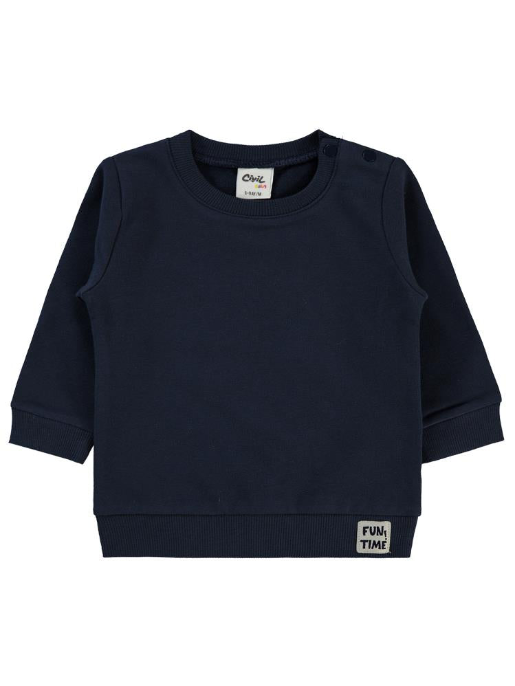 Civil Baby 2 İp Fun Time Etiketli 6-18 Ay Sweatshirt - Lacivert