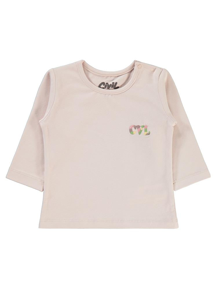 Civil Baby Süprem Cvl Nakışlı 6-18 Ay Sweatshirt - Pembe