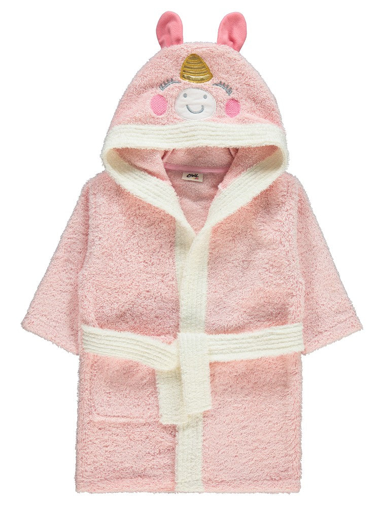 Civil Baby Unicorn Nakışlı Bornoz - Pembe