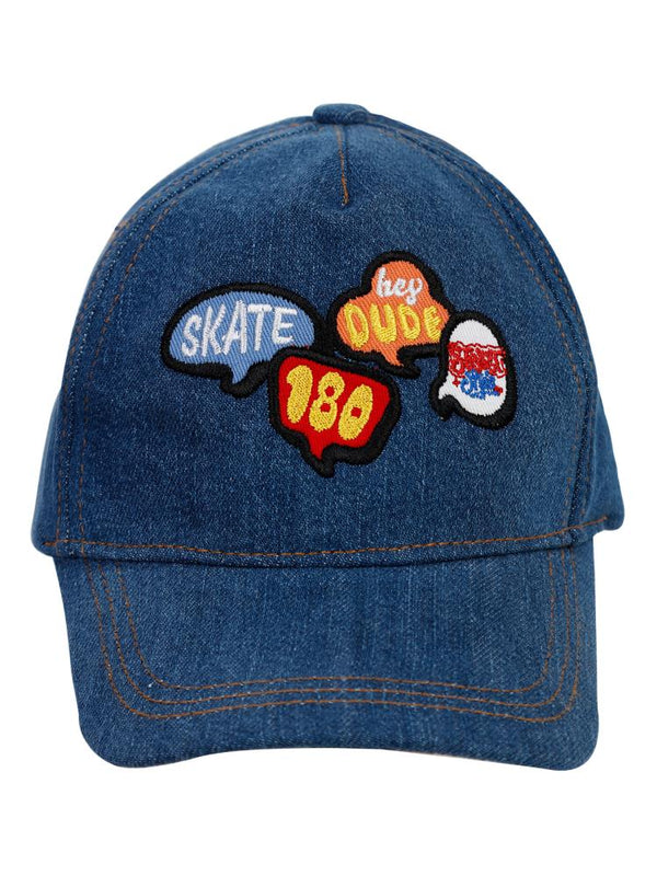 Kitti Skate Motto 10-13 Yaş Erkek Kep Şapka - Mavi