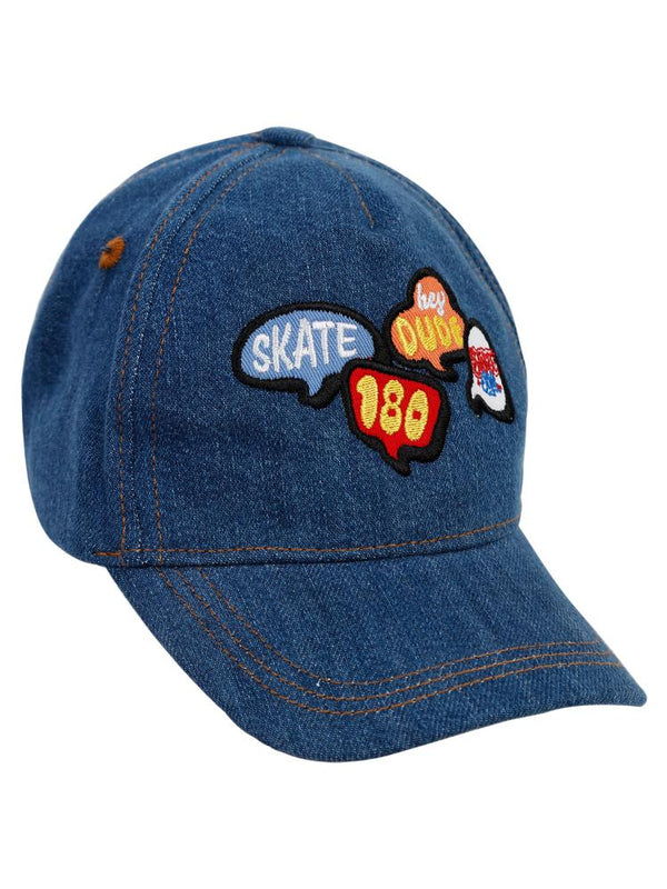 Kitti Skate Motto 10-13 Yaş Erkek Kep Şapka - Mavi