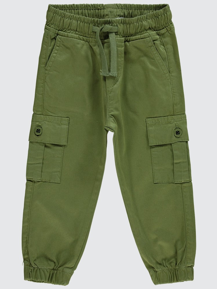 Civil Boys Bel Paça Lastikli Kargo Cepli 2-5 Yaş Pantolon - Haki
