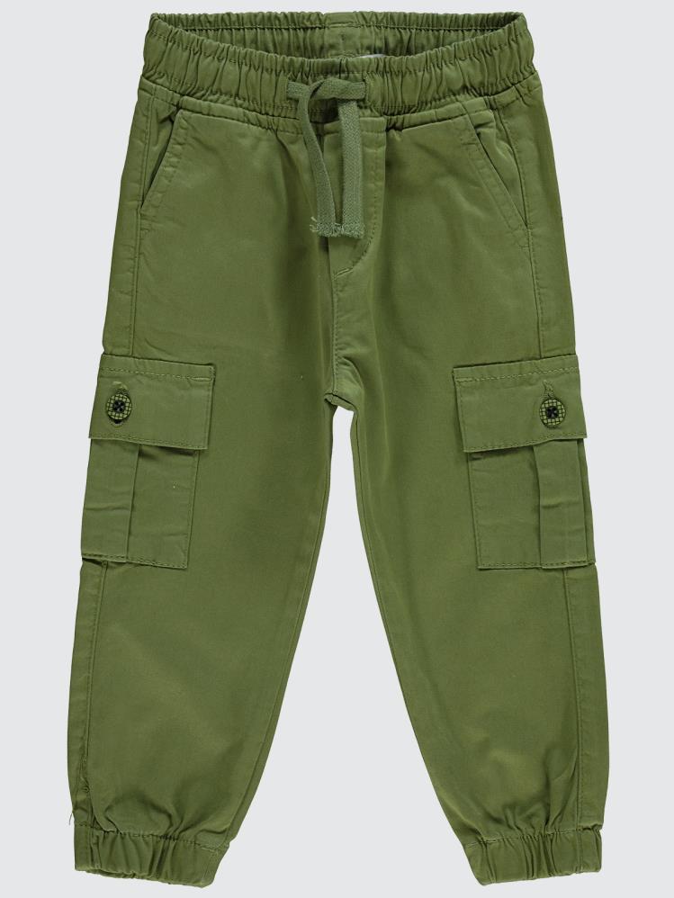 Civil Boys Bel Paça Lastikli Kargo Cepli 2-5 Yaş Pantolon - Haki