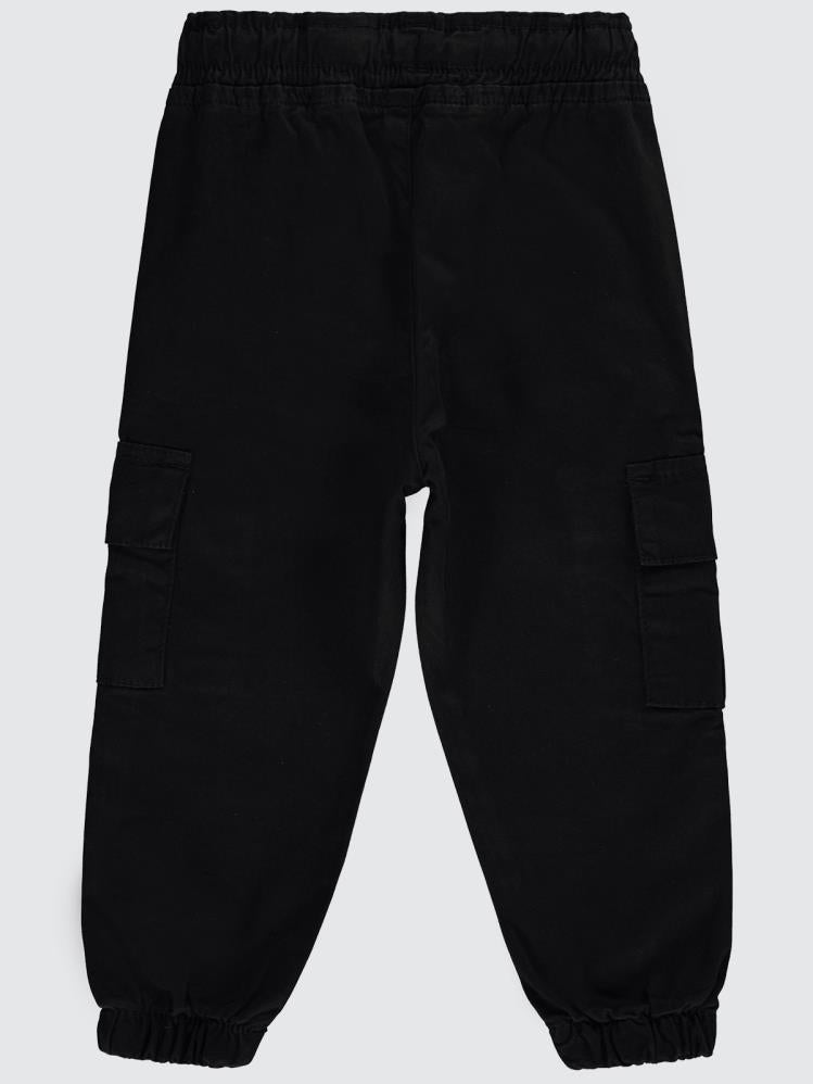 Civil Boys Bel Paça Lastikli Kargo Cepli 2-5 Yaş Pantolon - Siyah