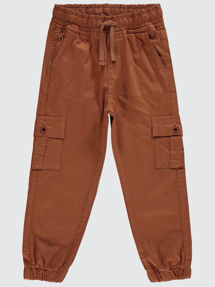 Civil Boys Bel Paça Lastikli Kargo Cepli 6-9 Yaş Pantolon - Turuncu