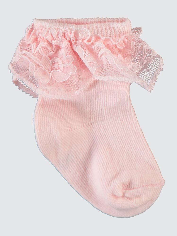 Civil Baby Kız Bebek 2'li Çorap Set 6-18 Ay - Beyaz-Pembe