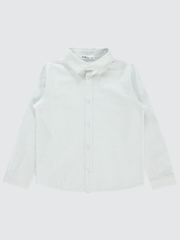 Civil Boys Yelken Nakışlı 6-9 Yaş Gömlek - Beyaz