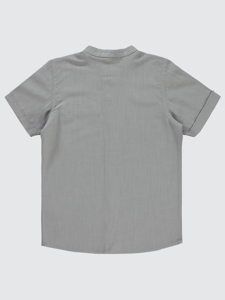 Civil Boys Yelken Nakışlı 10-13 Yaş Gömlek - Gri