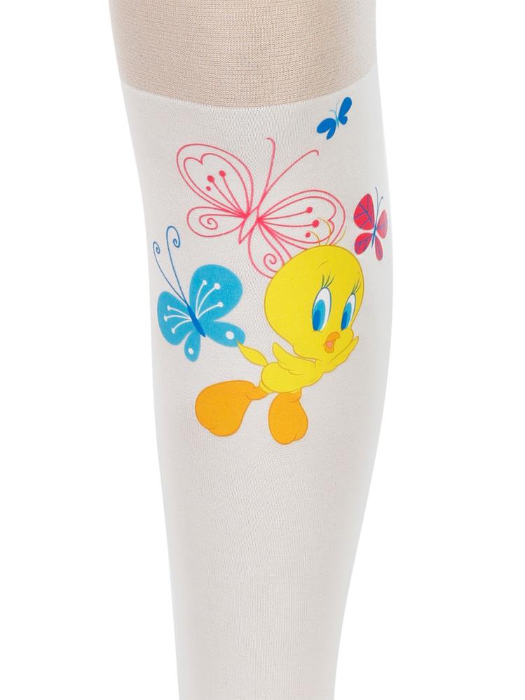 Tweety Trendy 40/20 Denye 2-12 Yaş Mus Külotlu Çorap - Ekru