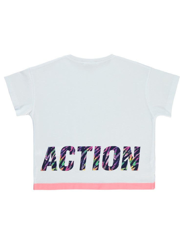 Civil Girls Time For Action 10-13 Yaş Tişört - Beyaz