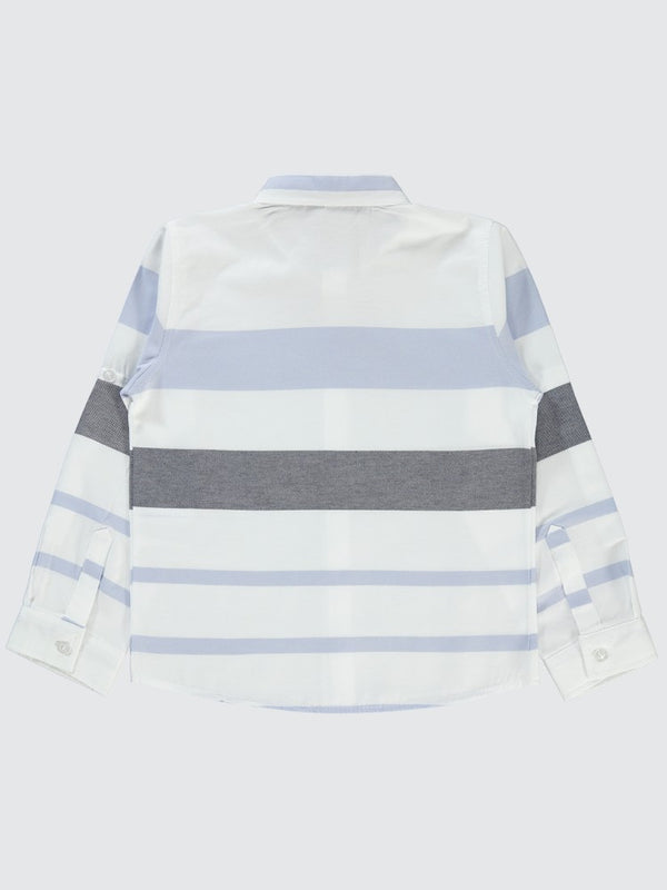 Civil Boys Çizgili 6-9 Yaş Gömlek - Mavi